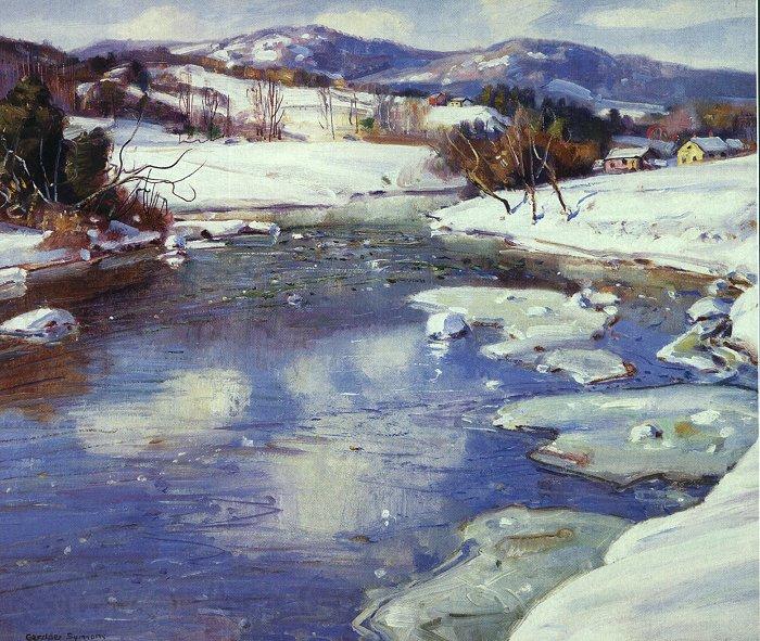 George Gardner Symons Valley Stream in Winter Spain oil painting art